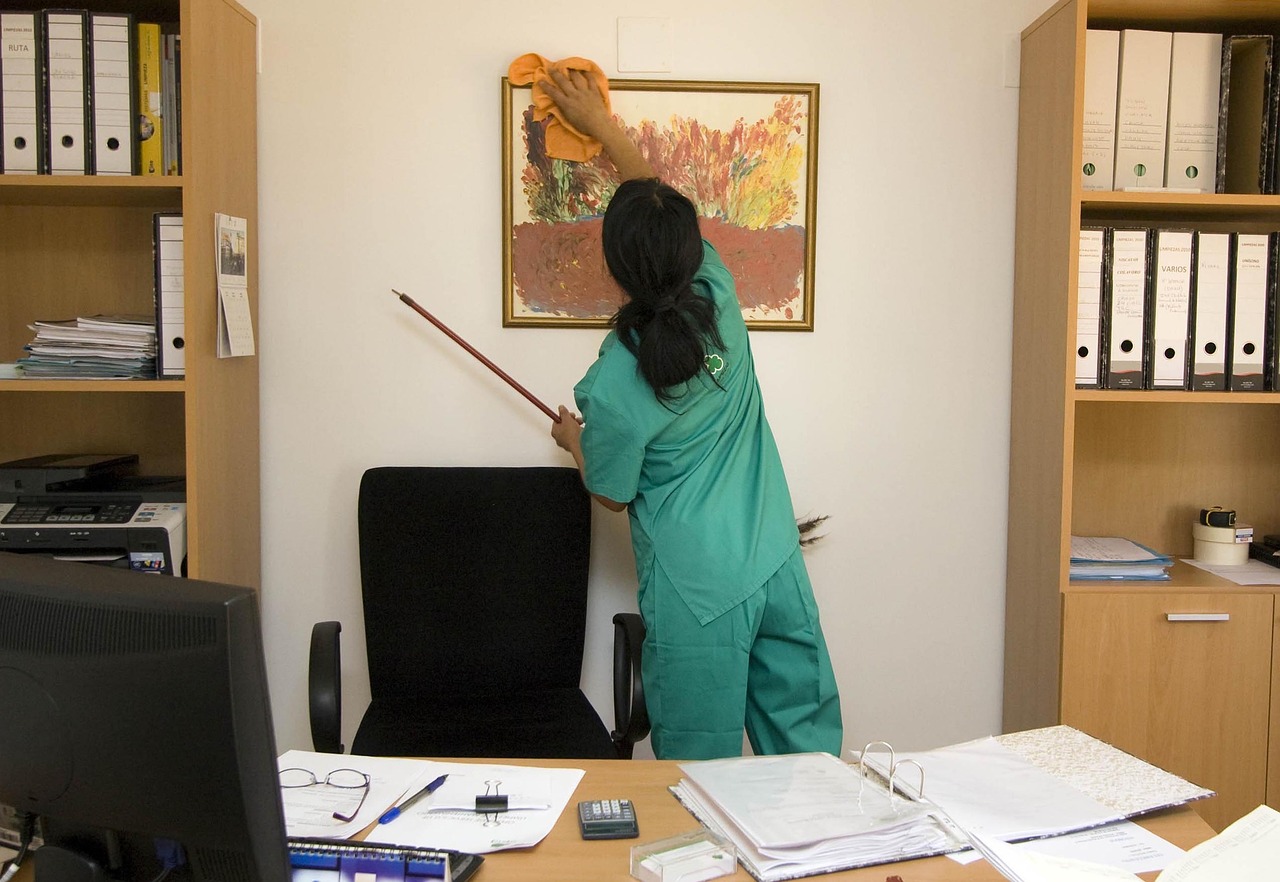 cleaning, job, office